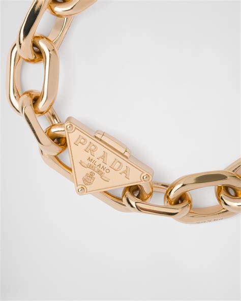 prada necklace leather|prada chain bracelet.